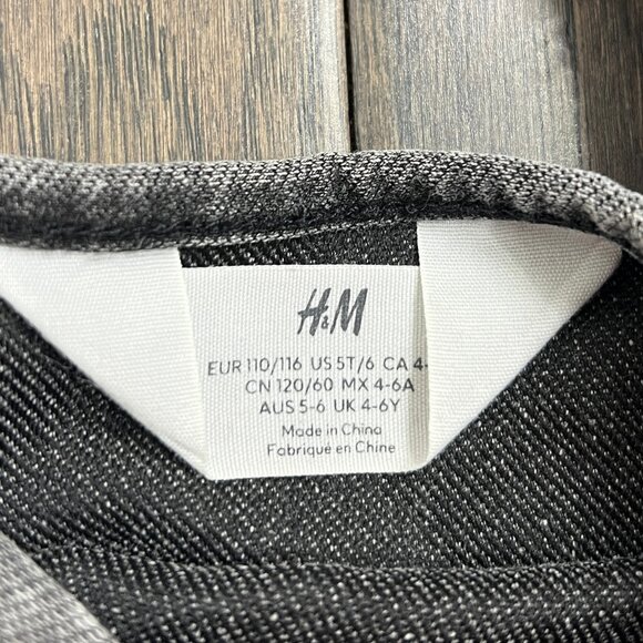 H&M Denim-look Peplum Blouse 4-6 - Picture 4 of 4